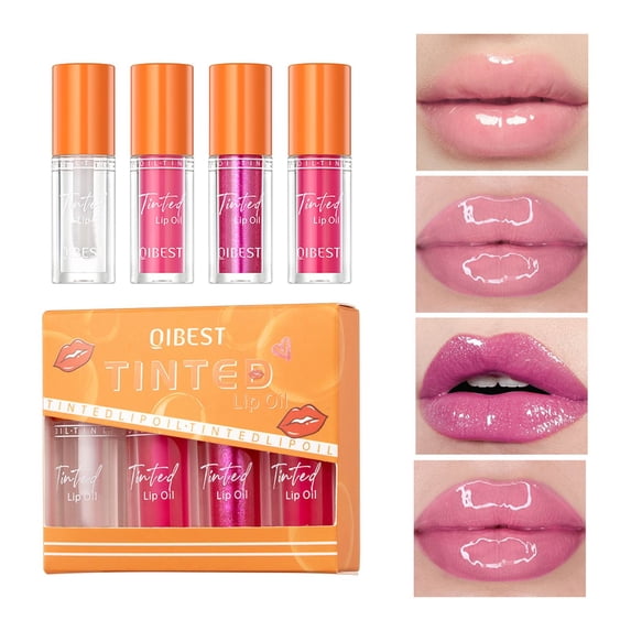 QunYou Mini Moisturizing Lip Gloss Long Lasting Moisturizing Lip Oil Gloss Lip Gloss 2mlx4