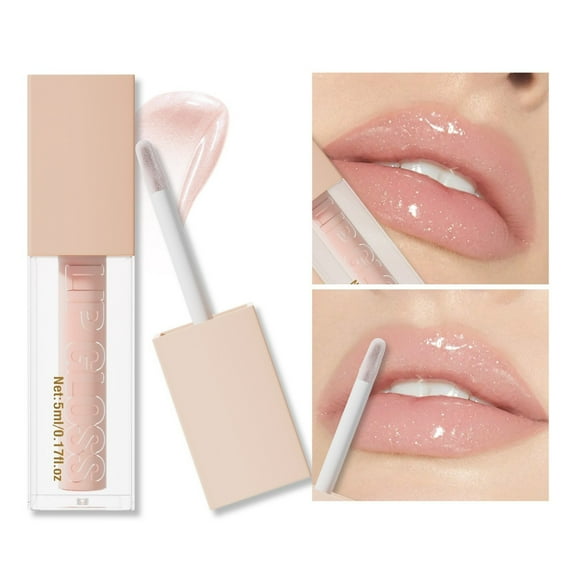 QunYou Natural Moisturizing Fine Glittering Lip Gloss Light Moisturizing Mirror Lip Gloss Lip Gloss