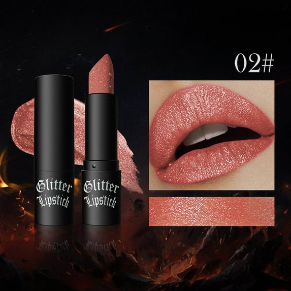 QunYou Pearl Lipstick Matte Non-stick Cup Flash Lipstick Color Diamond Lipstick 4g