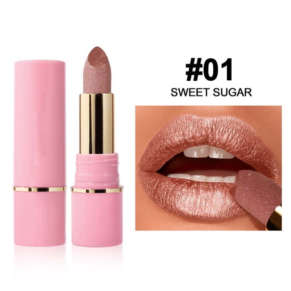 QunYou Pearlescent Lipstick In Stock with 8 Colors Moisturizing and Embossed Silk Screen Fine Shimmering Lip Gloss Lipstick 3.6g