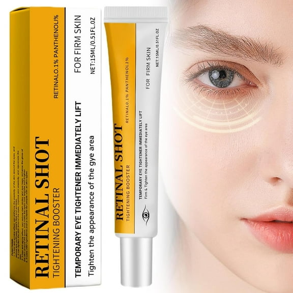 QunYou Retinal Shot Tightening Booster Advanced Eye Repair Cream Retinol Booster Serum Reduces Under Eye Bags Dark Circles Puffiness Resist-Aging 15ml