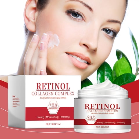 QunYou Retinol Collagens Face Cream Plumps Moisturizing Facial Muscle Moisturizing and Rejuvenating Collagens Cream 30g