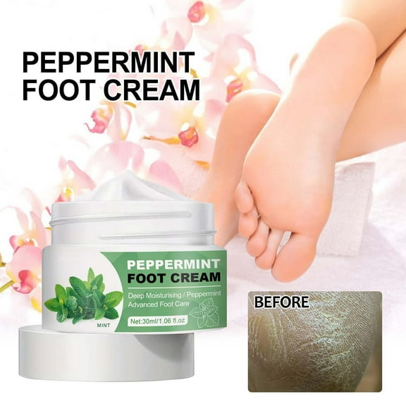 QunYou Skin Care PEPPERMINT FOOT CREAM,Nourishing Peeling Hydrating Foot Cream30g
