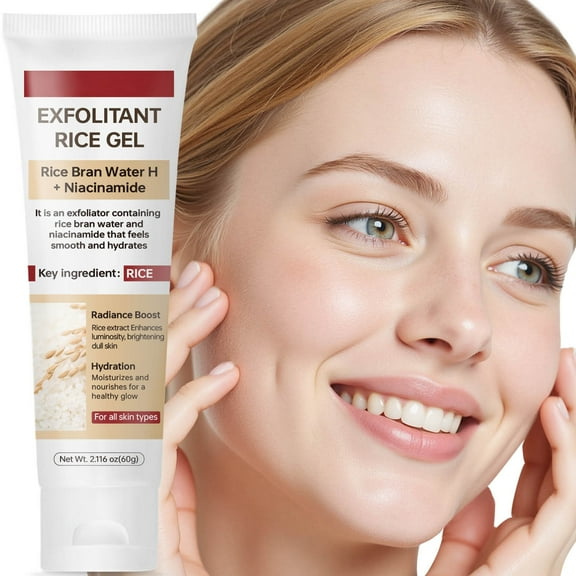 QunYou Skin Care Products for Women Rice Exfoliating Gel Tender and Moisturizing 60g for All Types