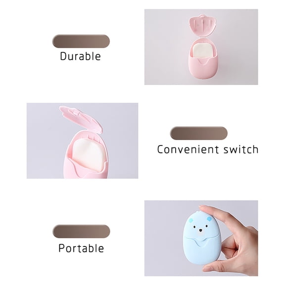 QunYou Travel Portable Disposable Soap Tablets Hand Wash Soap Tablet Cleaner 50 Tablets