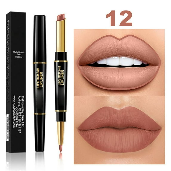 QunYou -in-1 Lipstick Lip Liner Lip Liner Stain Lip Liner and Lipstick Combo Set Lip Liner Pencil-in-1 Lipstick and 24h Lip Liner Set