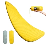 Qunature Sleeping Mat 8cm Thick Ultralight Inflatable Camping Air Mattress Yellow