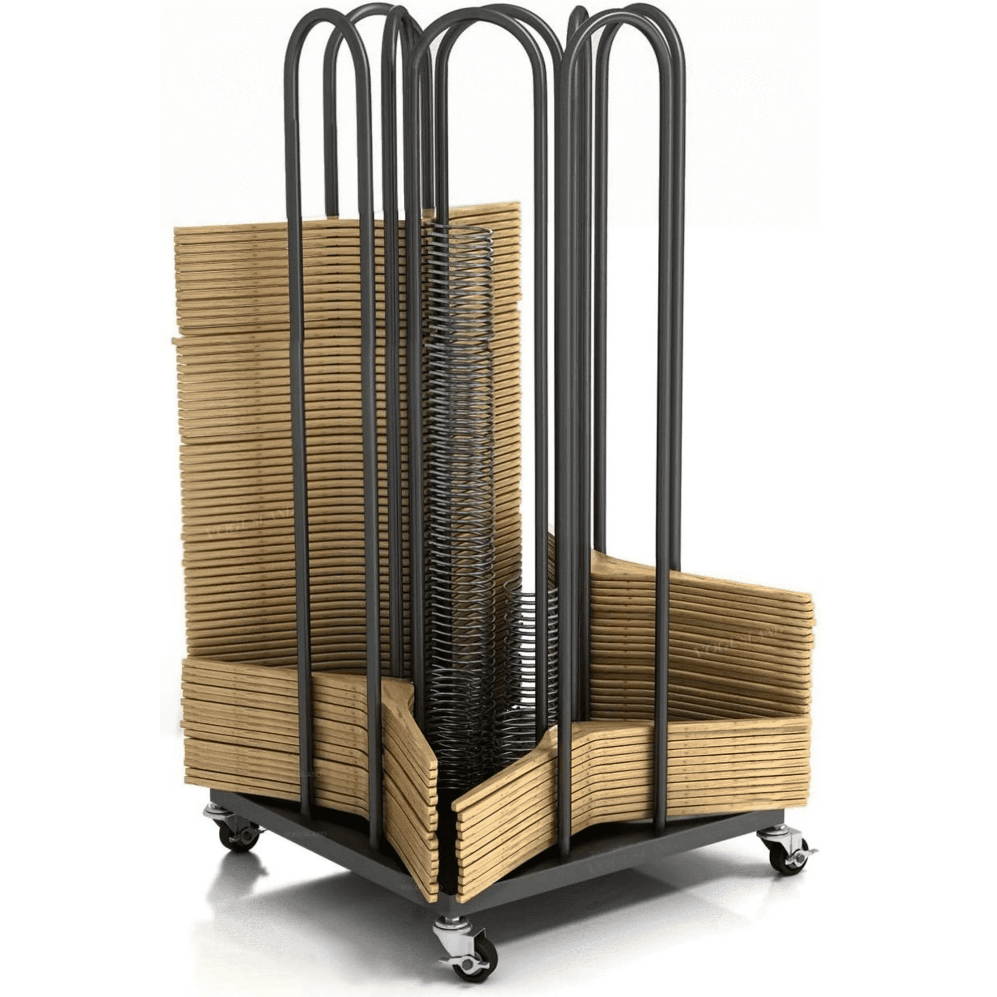 Qunbio, 4 Side Hanger Stacker Cart, Large Clothes Organizer, Black ...