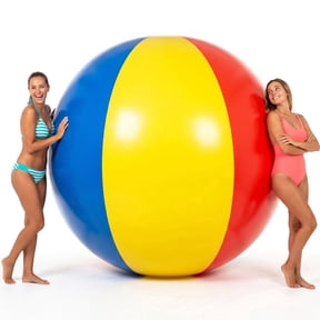 Qunbio 71 inch Giant Inflatable Beach Ball, Extra Large Jumbo Beach Ball for Pool, Summer Party, Outdoor Water Games, Backyard, Patch Kit Included