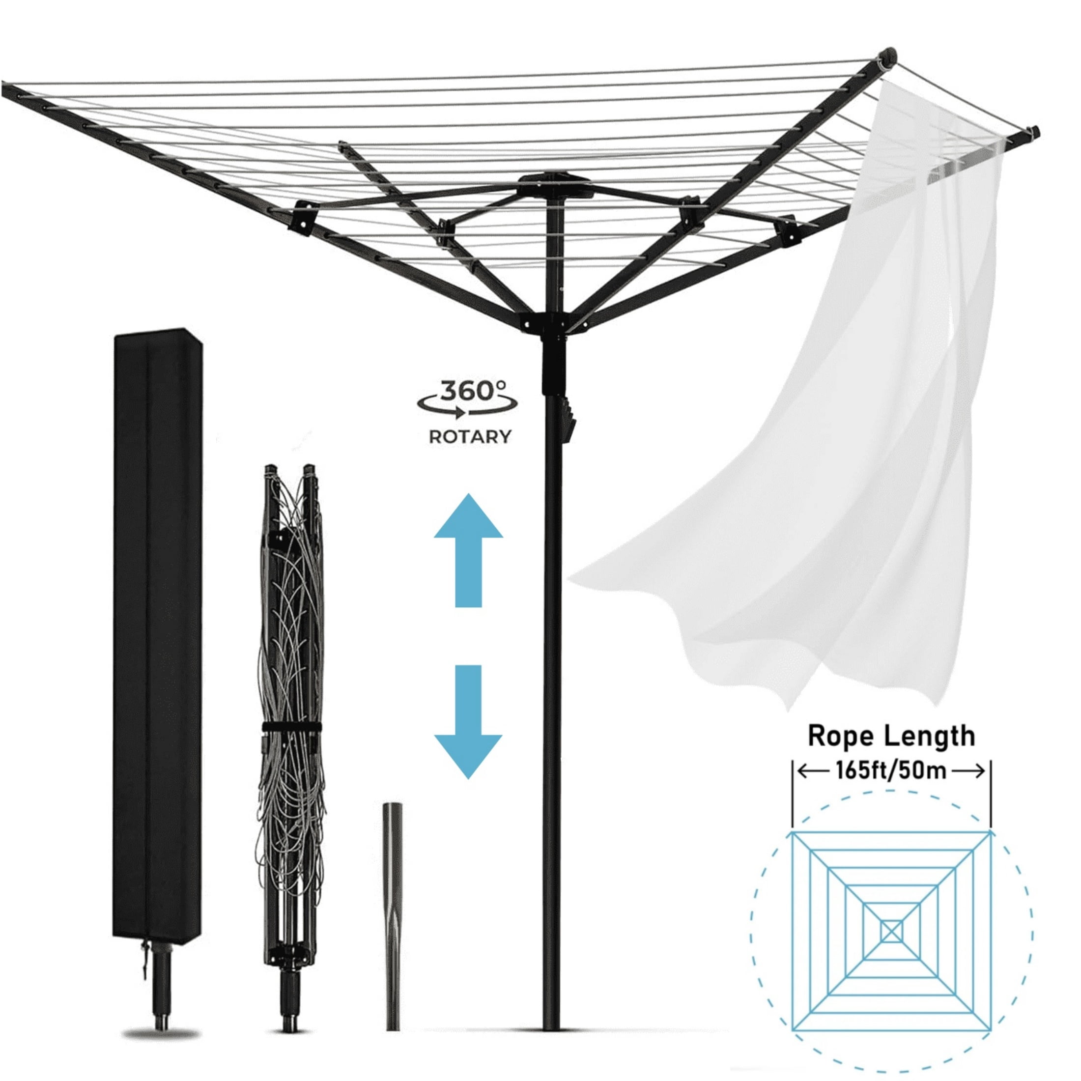 Long Outdoor Rug Drying Rack Qunbio Clothes Drying Rack,Heavy-Duty Steel Frame Drying Rack,12-Line ...