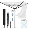 thumbnail image 1 of Qunbio Clothes Drying Rack,Heavy-Duty Steel Frame Drying Rack,12-Line 165ft Drying Rack Clothing,Adjustable Height 360°Rotation,Foldable Outdoor Umbrella Laundry Rack for Backyard, 1 of 12