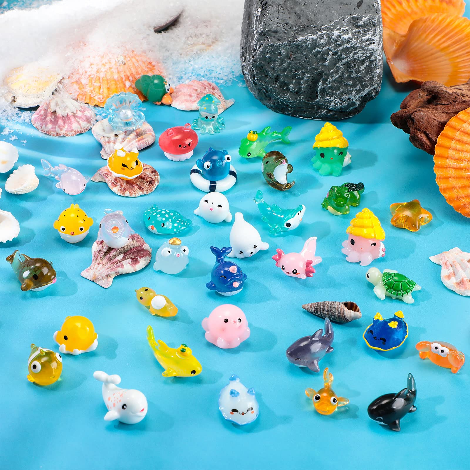 Figurines Axolotl Pour Décoration Gâteau - Thème Océan, Anniversaire, Fête Bébé, Baby Shower