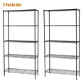 thumbnail image 1 of Qunler 2 Packs 5-Tier Storage Shelf Units, 72"H x 36"L x 14"W Metal Wire Shelving Rack for Kitchen Garage Living Room, Black, 1 of 13