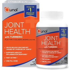 Qunol Joint Comfort Capsules, 410mg Turmeric, Dietary Supplement, 45 Count