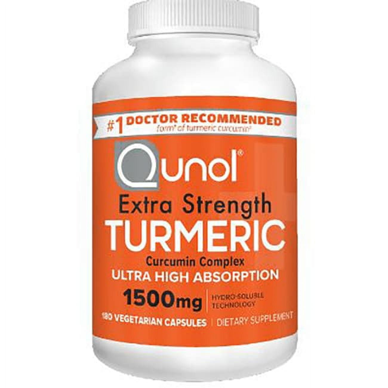 Qunol Extra Strength Turmeric Curcumin Complex 1,500 mg 180 Veg Caps