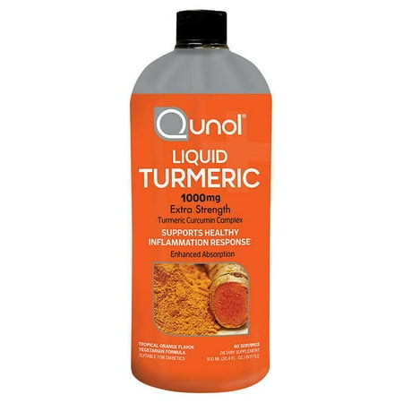 Qunol Liquid Turmeric Curcumin with Bioperine 1000mg, Anti-Inflammatory, Dietary Supplement, Extra Strength, 60 Servings