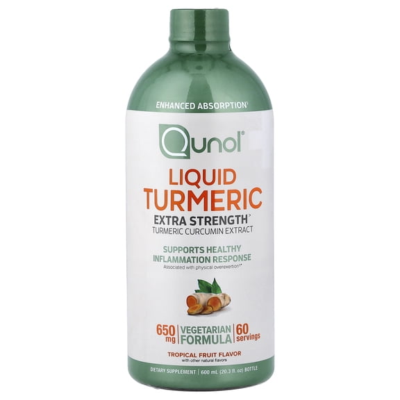 Qunol Liquid Turmeric, Tropical Fruit, 20.3 fl oz (600 ml)