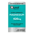 Qunol Magnesium Glycinate Capsules 420mg, High Absorption Magnesium Supplement, Extra Strength, Bone and Muscle Health Supplement, 120 Count