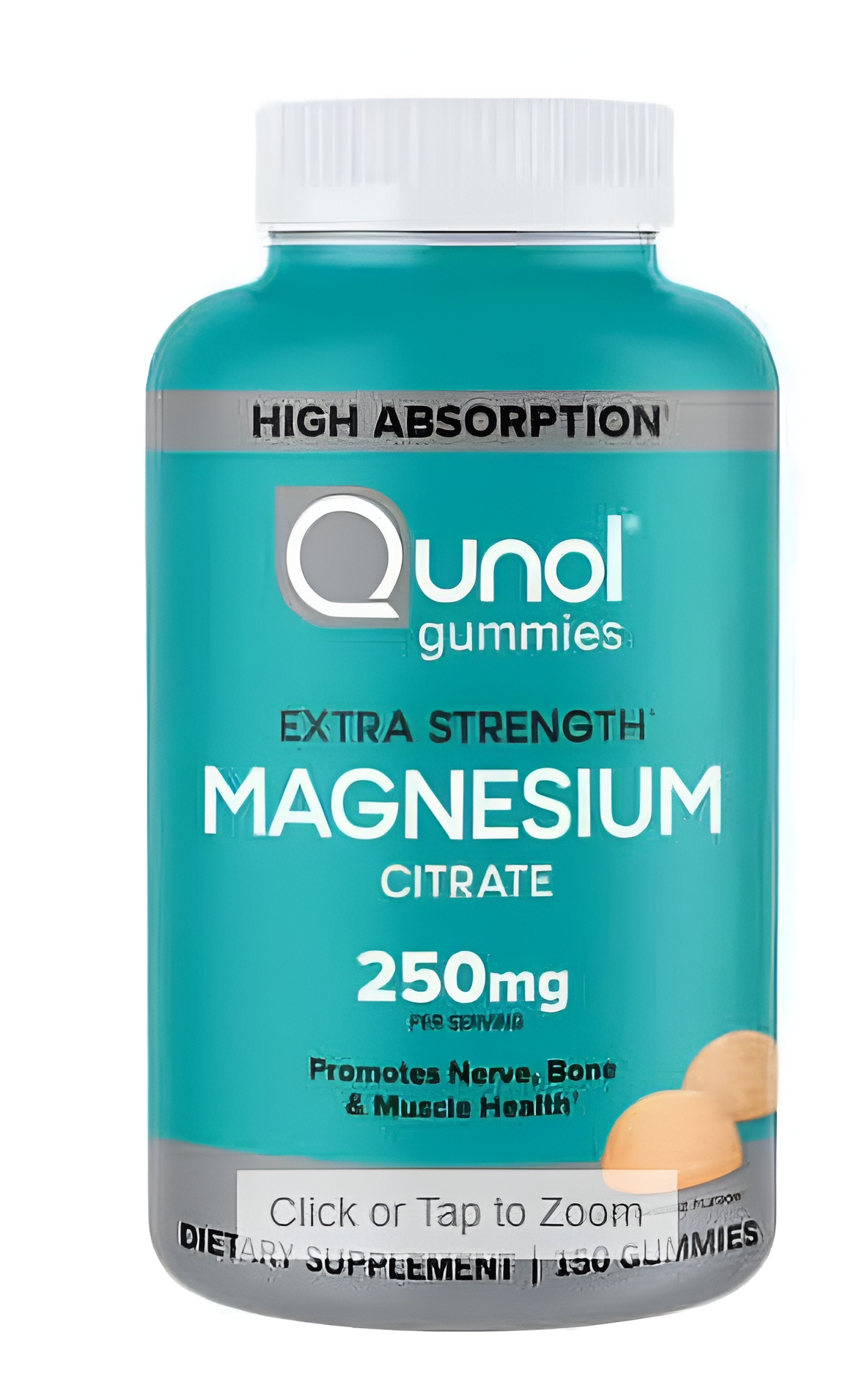 Qunol Magnesium Extra Strength 250 mg, 150 Gummies