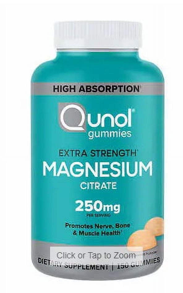 Qunol Magnesium Extra Strength 250 mg, 150 Gummies