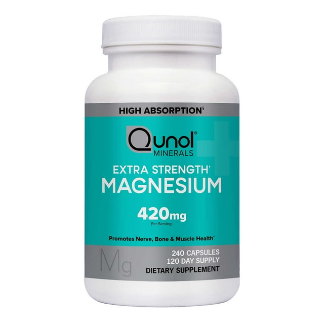 Qunol Extra Strength Magnesium 420mg, High Absorption, Gluten Free
