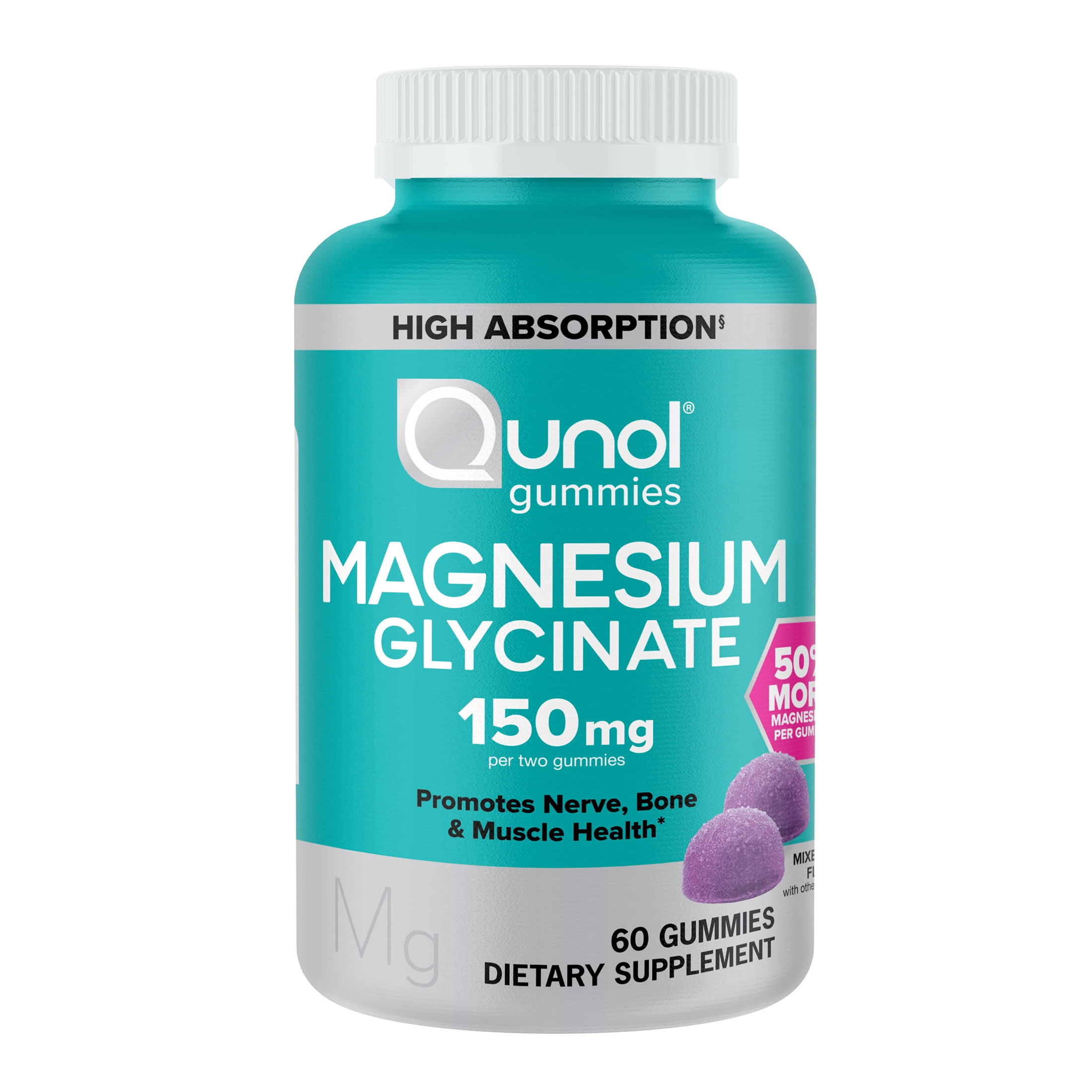 Qunol Magnesium Glycinate Gummy 150mg 60ct