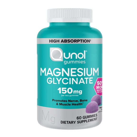 Qunol Magnesium Glycinate Gummy 150mg 60ct