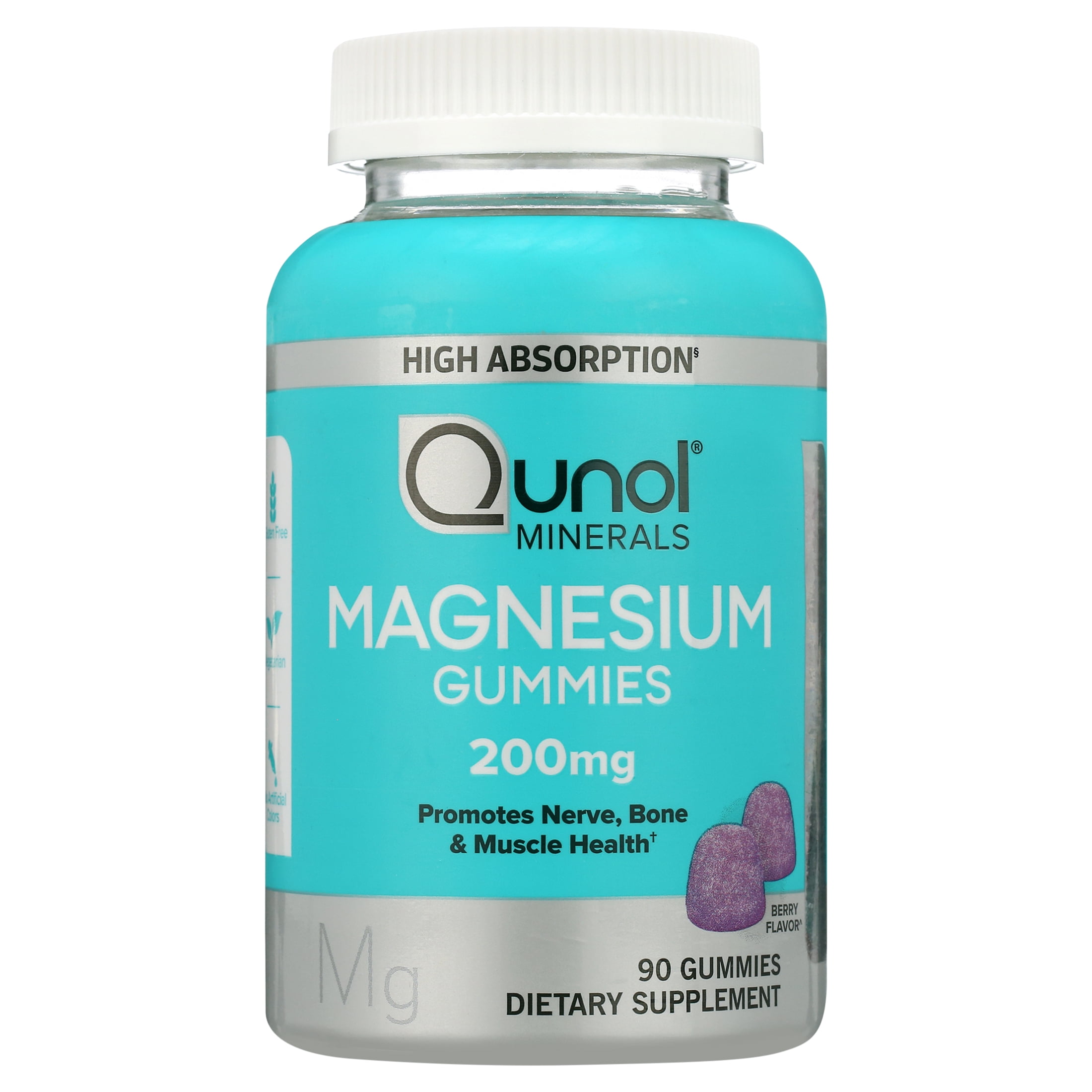 Qunol Magnesium Gummies for Adults, 200mg Magnesium Citrate Gummies