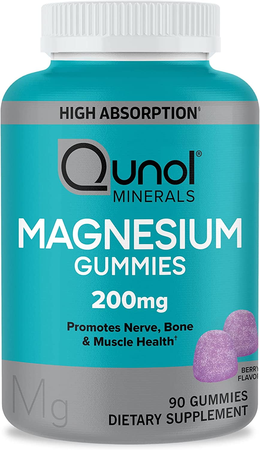 Qunol Magnesium Gummies for Adults, 200mg Magnesium Citrate Gummies