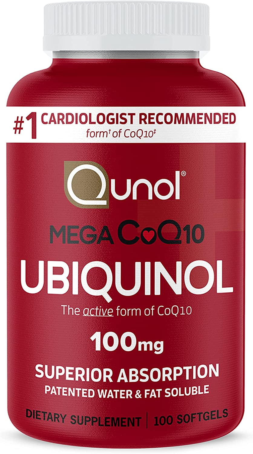 Qunol Mega Ubiquinol CoQ10 100mg Softgels Superior Absorption