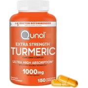 Qunol Turmeric Curcumin Complex Extra Strength 1000mg Capsules, Ultra High Absorption, for Joint Support, 150 Ct