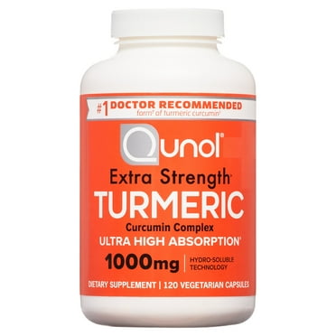 Qunol Turmeric Capsules, 1000mg, Ultra High Absorption, Joint Support Herbal Supplement, 120 Count