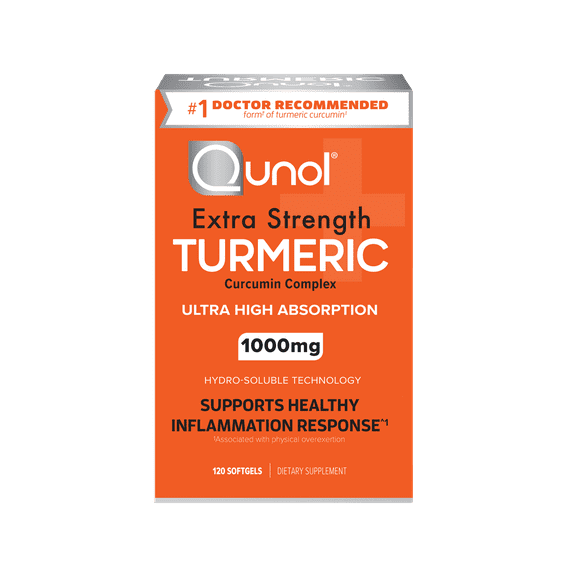 Qunol Turmeric Curcumin 1000mg Ultra High Absorption 120 Softgels