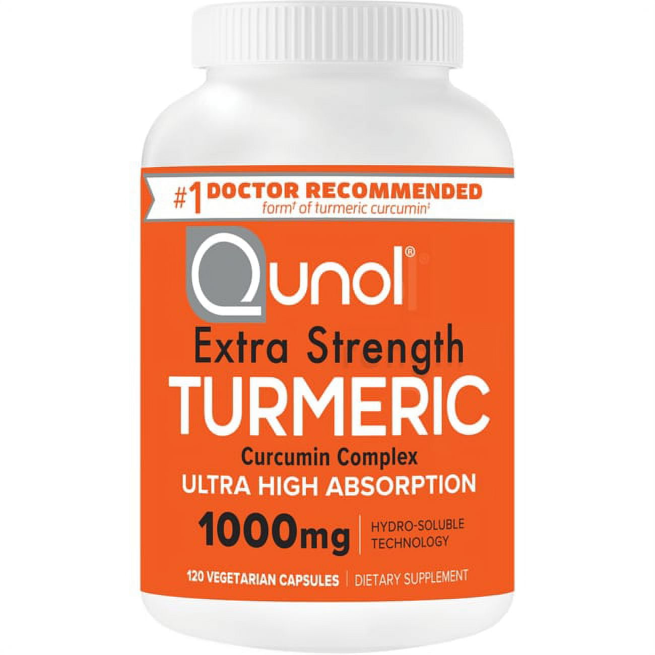 Qunol Turmeric Curcumin Capsules (120 Count) with Ultra High Absorption