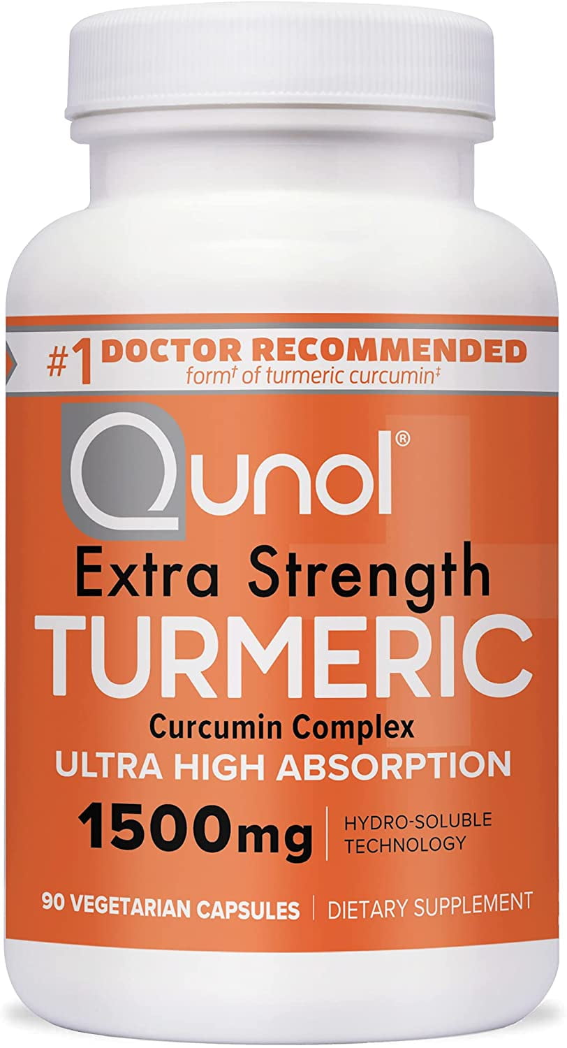 Qunol Turmeric Curcumin Capsules, 1500mg Extra Strength Supplement