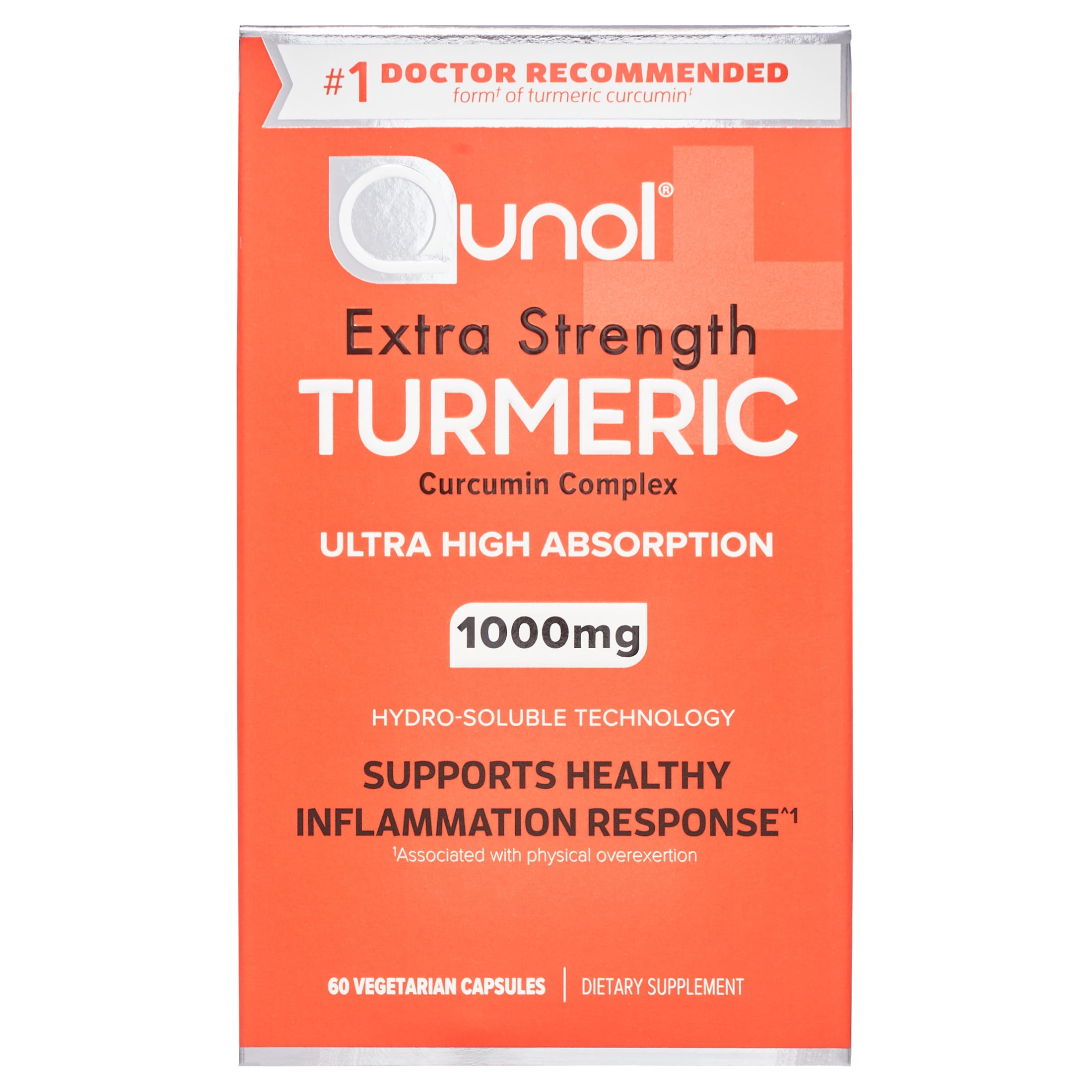 Qunol Turmeric Curcumin Capsules (60 Count) with Ultra High Absorption