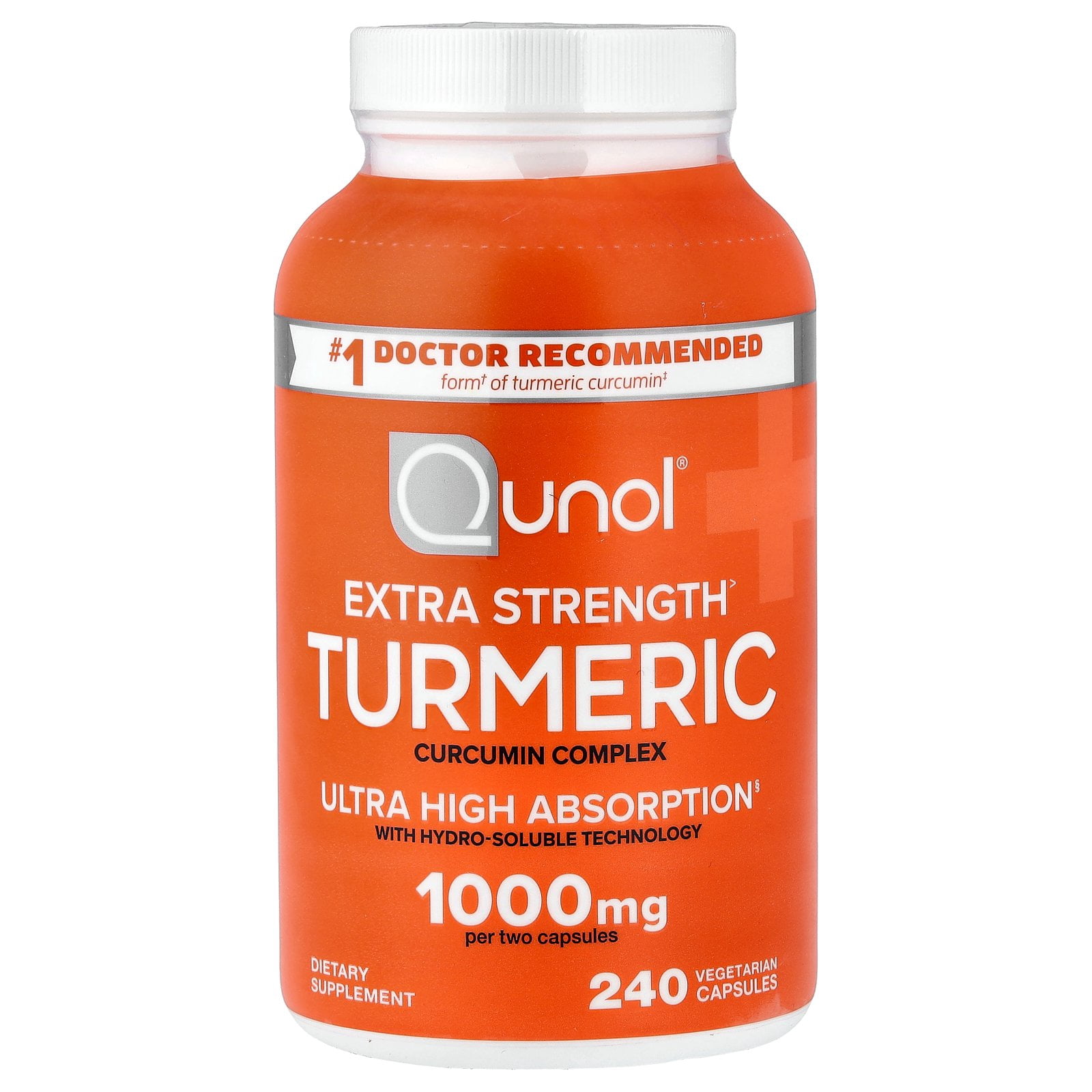 Qunol Turmeric, Curcumin Complex, 240 Vegetarian Capsules (500 mg per Capsule)