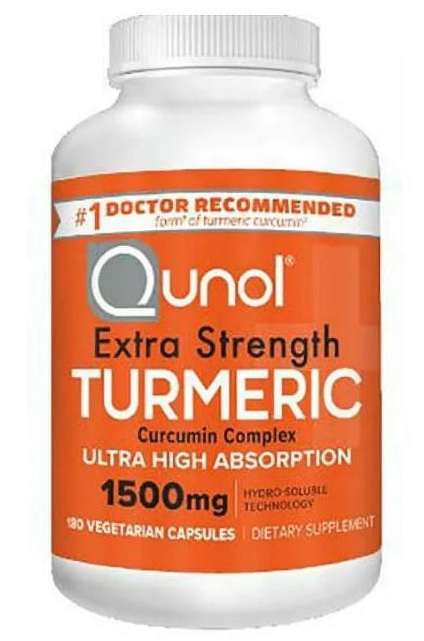 Qunol Turmeric Curcumin Supplement, Turmeric 1500mg With Ultra High ...