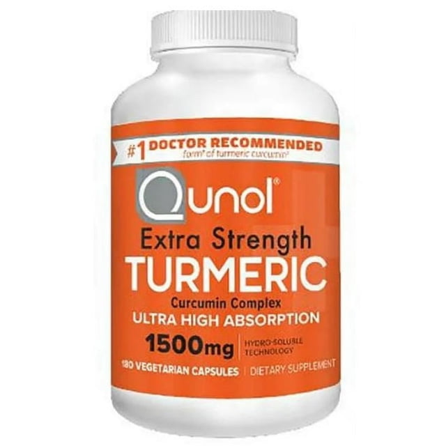 Qunol Turmeric Curcumin Supplement, Turmeric 1500mg With Ultra High