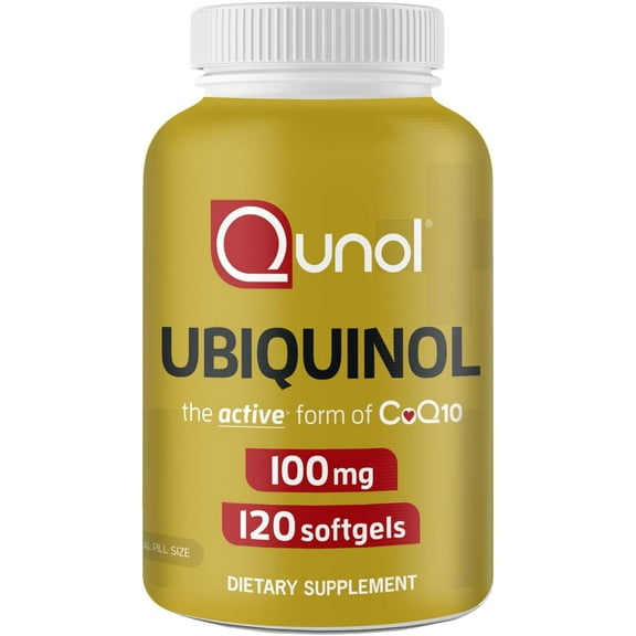 Qunol Ubiquinol CoQ10 Softgels, 100mg, Heart Health Supplement, 120ct