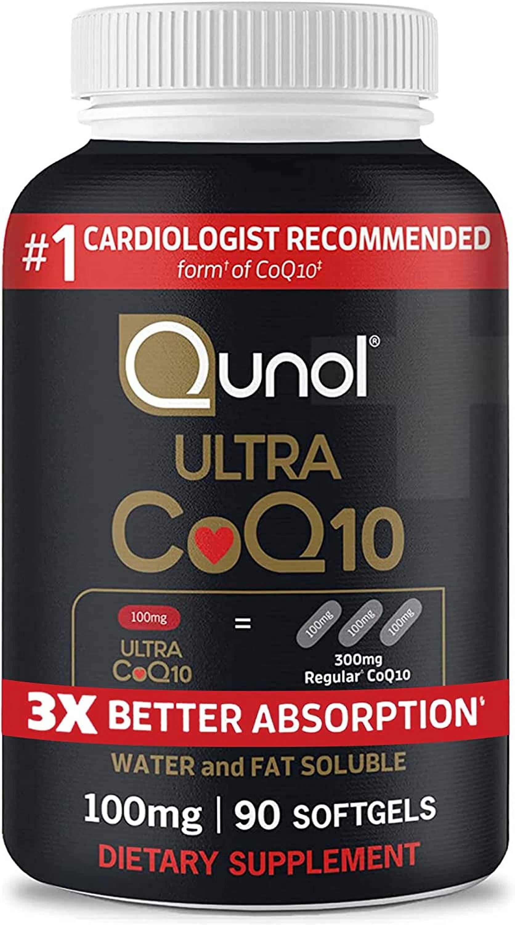 Qunol Ultra CoQ10, 100 mg, Antioxidant for Heart Health & Energy Production. 90 Softgels