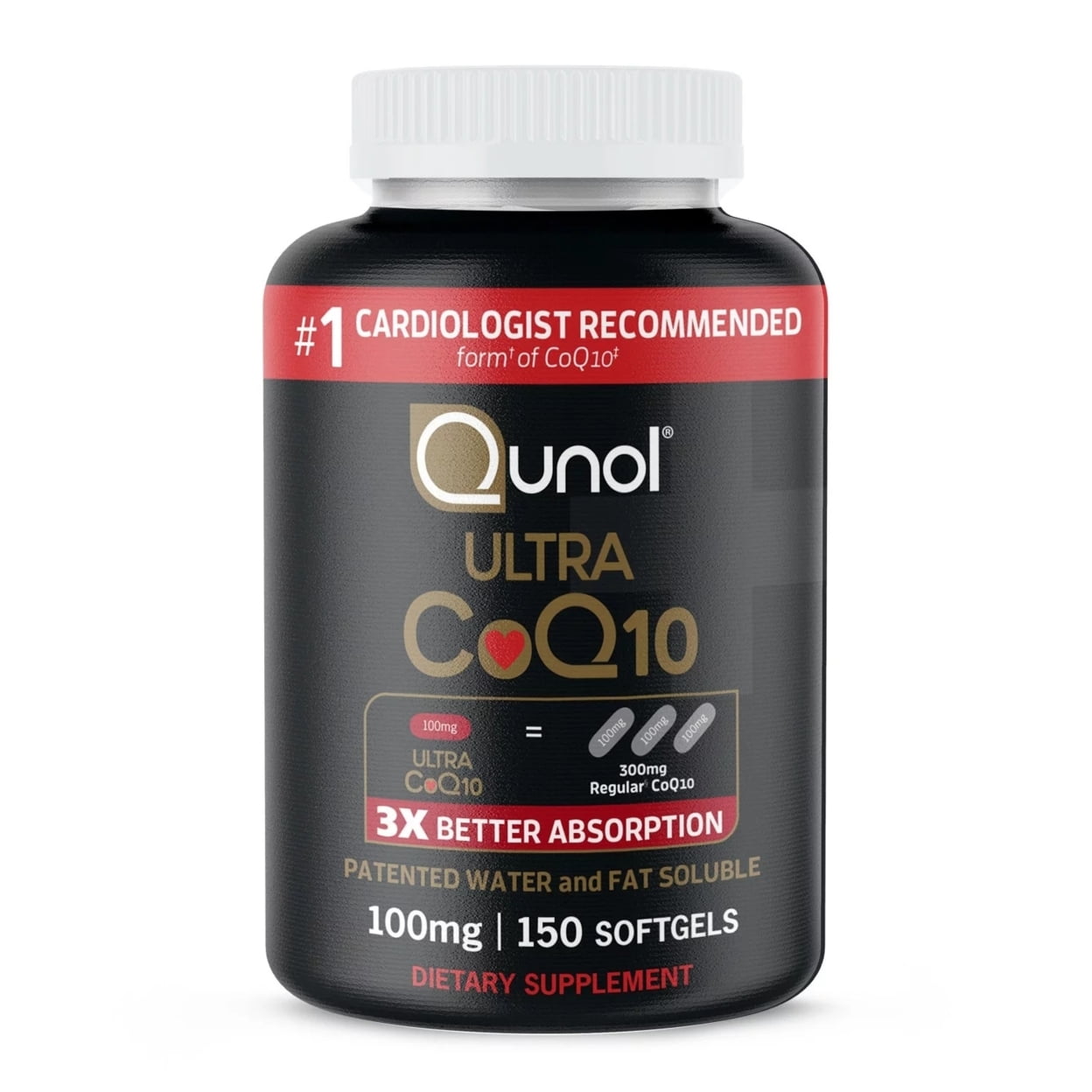 Qunol Ultra CoQ10, 100mg, Softgels (150 Count)
