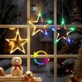 Quntis Christmas Window Lights, Battery Operated Color Changing Star