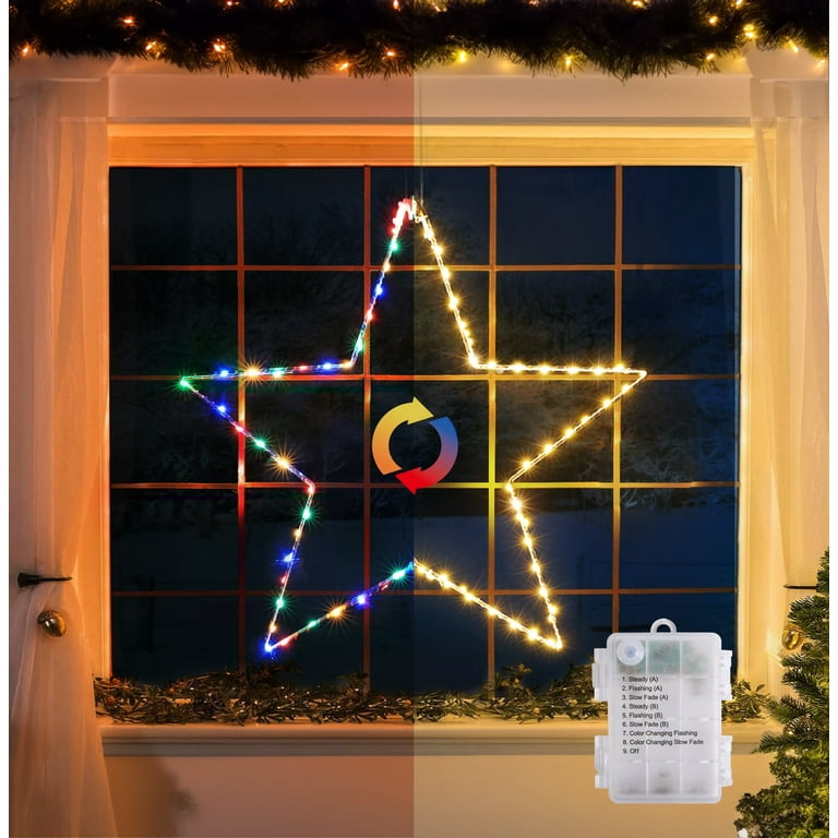 Hanging star lights for window deals