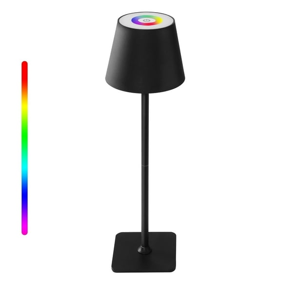 Quntis Cordless Table Lamp, 5200mAh Battery Operated Table Lamp, RGB 5 Modes&Stepless Dimming, Portable LED Desk Lamp for Outdoor Living Reading Room