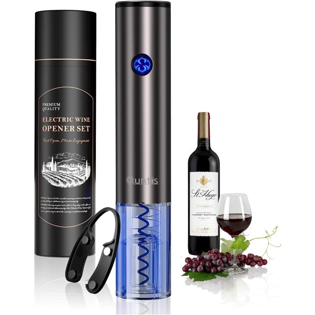 Quntis Electric Wine Opener Gift Set Automatic Rechargeable wine