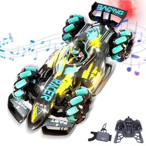 Quntis 1/12 Hand Controlled Remote Control Car, 2.4GHz RC Stunt Car, Gesture Sensing RC Car with Spray Lights & Music, 360° Drift Hand Controlled RC Car