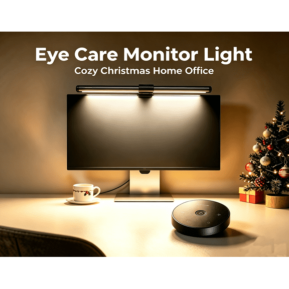 Aship Monitor Light Bar with Remote Control, No Screen Glare Eye-Care, 16.7''Computer Monitor Lamp with Backlight, Monitor Light for Home Office Gaming