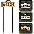 thumbnail image 1 of Quntis Solar Address Signs for House, Waterproof Light Up House Numbers for Outside, Cold/Warm/Daylight White Address Plaque Outdoor LED Illuminated, Wall Mounted/In Ground 2 Ways for Home Yard Stree, 1 of 10