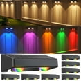 thumbnail image 1 of Quntis  Solar Lights Outdoor 8 Pack, RGBWW Solar Fence Lights Outdoor Waterproof with 11 Color Modes, IP65 Waterproof Dusk to Dawn Solar Deck Lights  for Fence Wall Garden Pool Porch Backyard De, 1 of 9